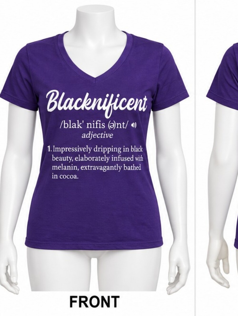 Blacknificent Graphic Tee - Purple Women’s T-Shirt